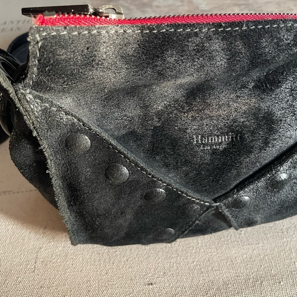 Hammitt Andrew Crossbody Convertible Leather/ Suede with Red leather Interior - Picture 3 of 16